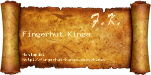 Fingerhut Kinga névjegykártya