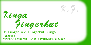 kinga fingerhut business card